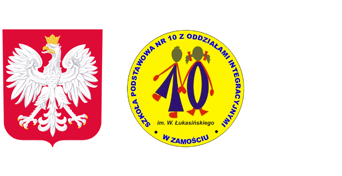 Logo Szkoły Podstawowej nr 10 z Oddziałami Integracyjnymi w Zamościu
