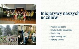 Na zdjęciu prezentacja działań szkoły.