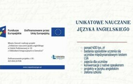 Na zdjęciu prezentacja działań szkoły.
