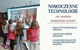 Na zdjęciu prezentacja działań szkoły.