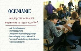 Na zdjęciu prezentacja działań szkoły.