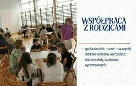 Na zdjęciu prezentacja działań szkoły.