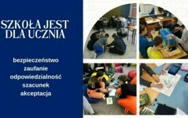 Na zdjęciu prezentacja działań szkoły.
