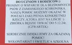 Na zdjęciu tekst apelu.