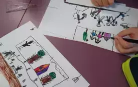 Na zdjęciu ilustracje uczni&oacute;w.