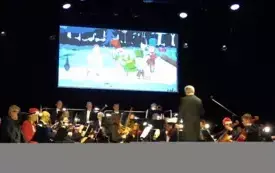 Na zdjęciu slajd tytułowy koncertu.