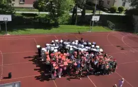 Na zdjęiu prace dzieci.