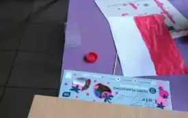 Na zdjęiu prace dzieci.
