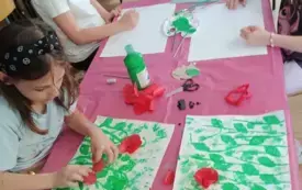 Na zdjęiu prace dzieci.