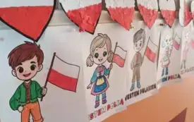 Na zdjęiu prace dzieci.