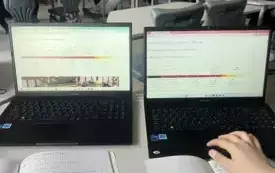 Na zdjęiu uczniowie pracują.
