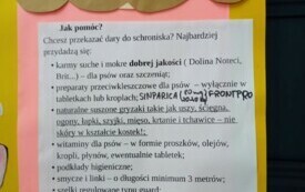 Zdjęcie przedstawia plakat akcji charytatywnej.