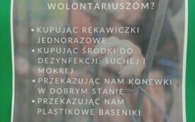 Zdjęcie przedstawia plakat akcji charytatywnej.
