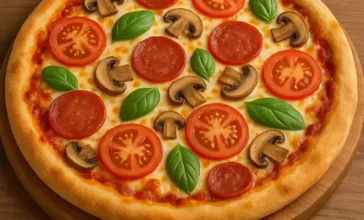 Na zdjęciu pizza.
