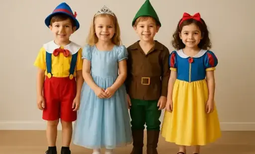 Na zdjęciu postacie z bajek