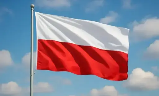 Na zdjeciu flaga Polski