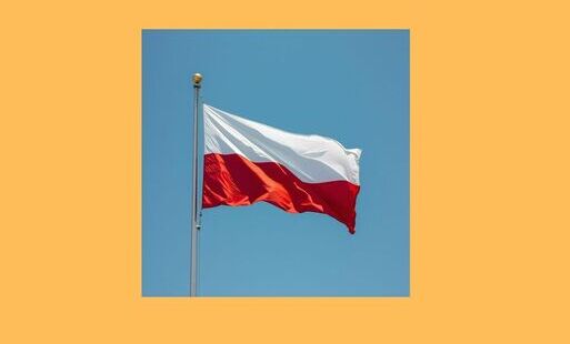 Na zdjeciu flaga Polski