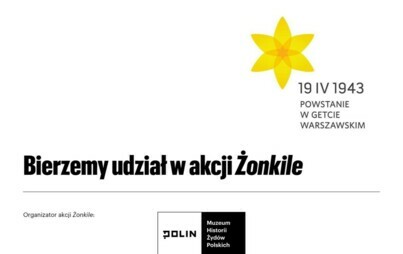 Zdjęcie przedstawia plakat akcji żonkile.